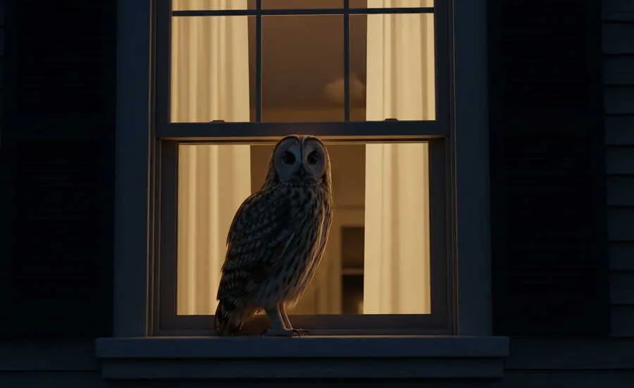 seeing owl at house