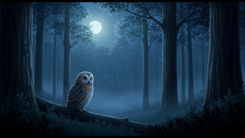 seeing owl at night