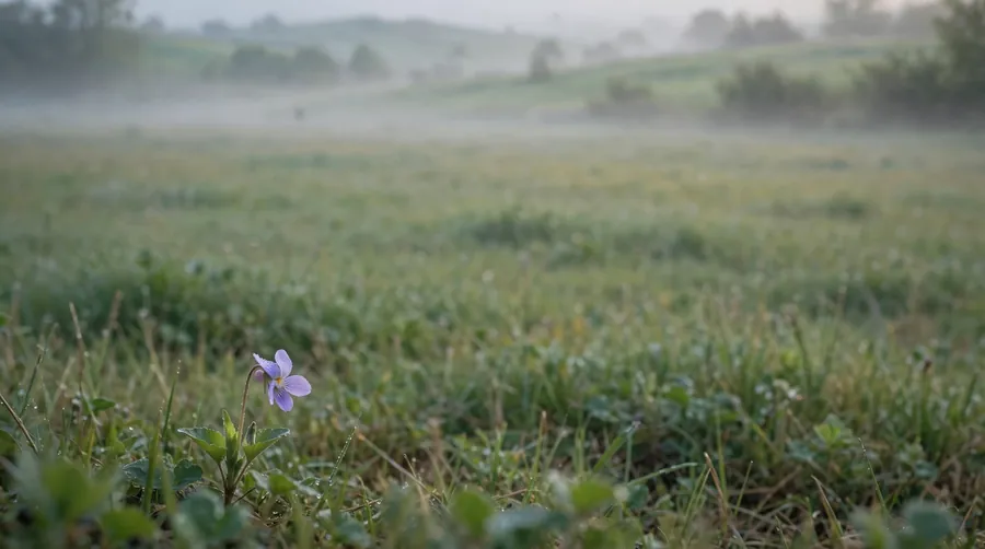quiet meadow at dawn