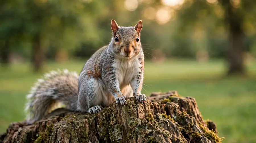 squirrel staring directly at the viewer